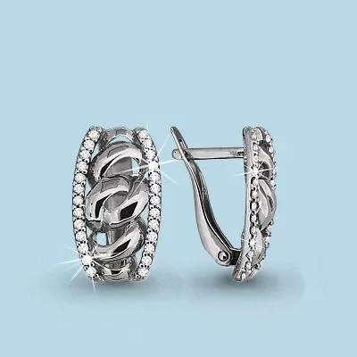 Серьги, артикул LV42360А, серебро