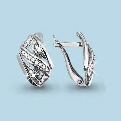 Серьги, серебро, артикул LV42341А