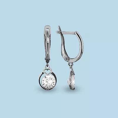 Серьги, серебро, артикул LV42098