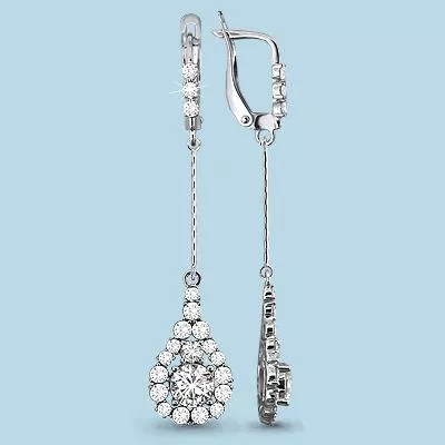 Серьги из серебра, артикул LV42081