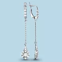 Серьги, серебро, артикул LV42074