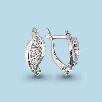 Серьги, серебро, артикул LV42008А
