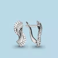 Серьги, серебро, артикул LV41986А