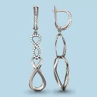 Серьги из серебра, артикул LV41927А