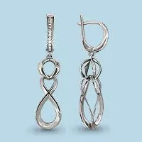 Серьги, серебро, артикул LV41926А