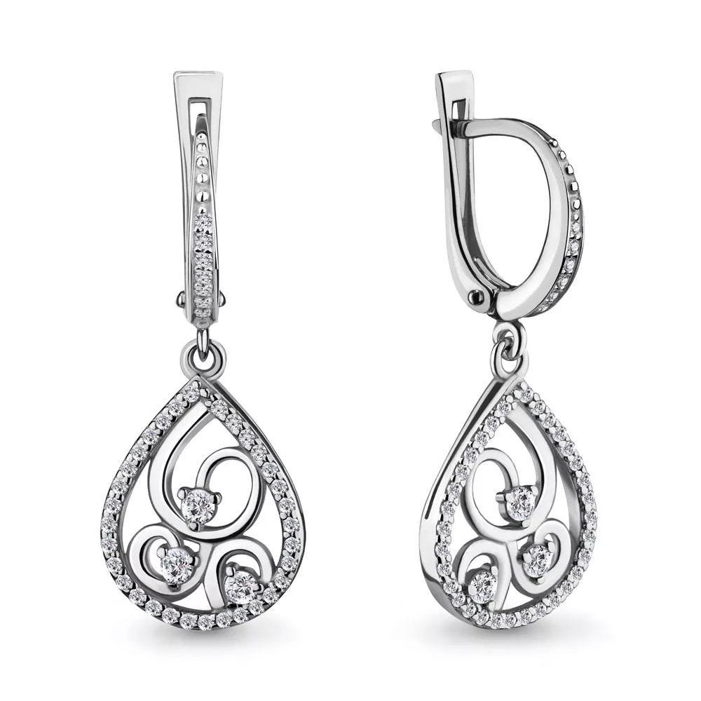 Серьги, серебро, артикул LV41919А