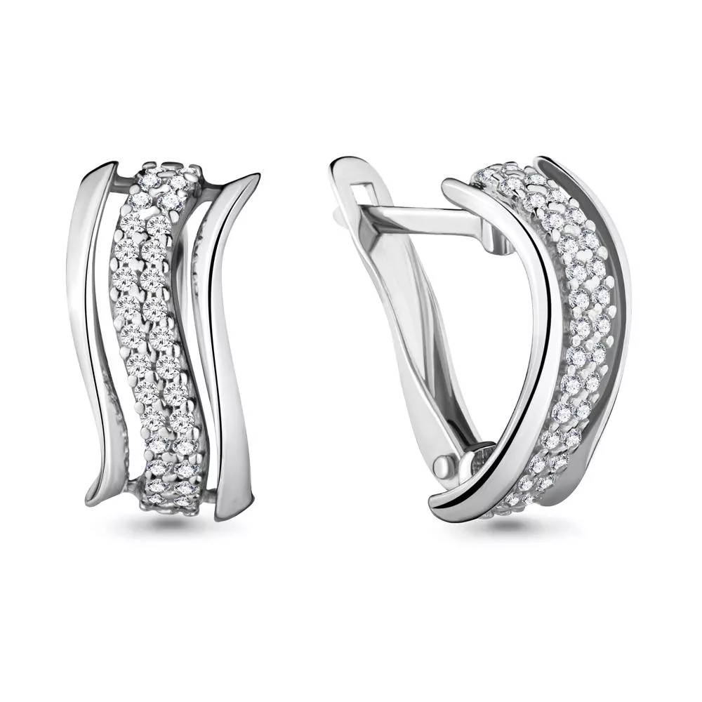 Серьги, серебро, артикул LV41752А