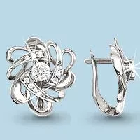 Серьги, серебро, артикул LV41714А