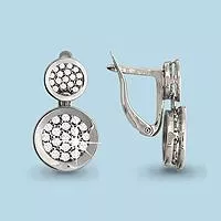 Серьги, артикул LV41675А, серебро