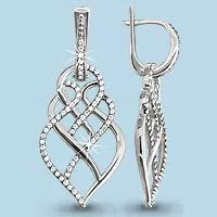 Серьги, артикул LV41645А, серебро