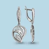 Серьги, серебро, артикул LV41616А