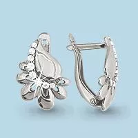 Серьги из серебра, артикул LV41545А