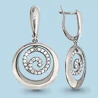 Серьги, артикул LV41523А, серебро