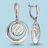 Серьги из серебра, артикул LV41522А