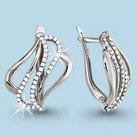 Серьги, артикул LV41501А, серебро