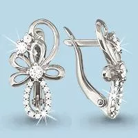 Серьги, артикул LV41316А, серебро