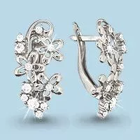 Серьги, серебро, артикул LV41311А