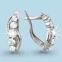 Серьги, артикул LV41286А, серебро