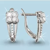 Серьги, серебро, артикул LV41197А