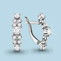 Серьги из серебра, артикул LV41160А