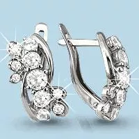 Серьги, серебро, артикул LV41154А