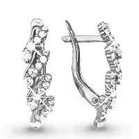 Серьги, артикул LV41077А, серебро