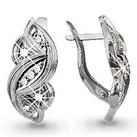 Серьги, серебро, артикул LV41067А