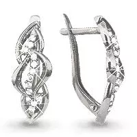 Серьги, серебро, артикул LV41045А