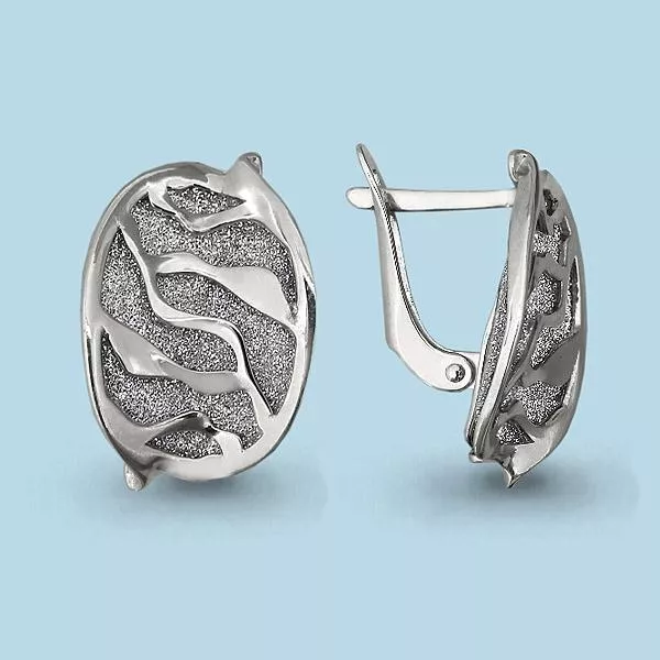 Серьги, серебро, артикул LV33043