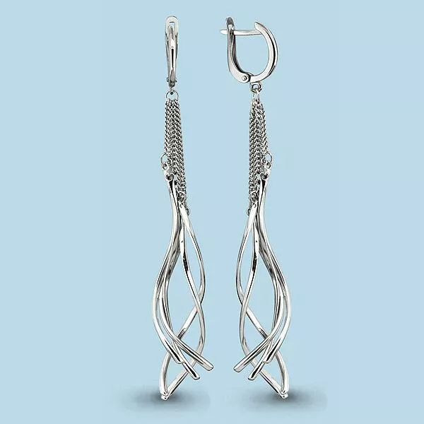 Серьги, серебро, артикул LV32049