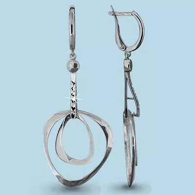 Серьги, серебро, артикул LV31746