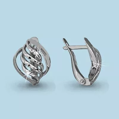 Серьги, серебро, артикул LV31721