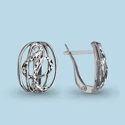 Серьги, серебро, артикул LV31620