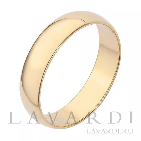 Классическое обручальное кольцо 5 мм 15.5 размер