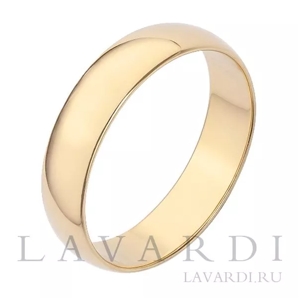 Классическое обручальное кольцо 5 мм 16.5 размер
