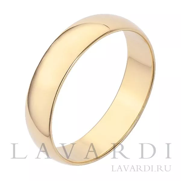 Классическое обручальное кольцо 5 мм 17.5 размер