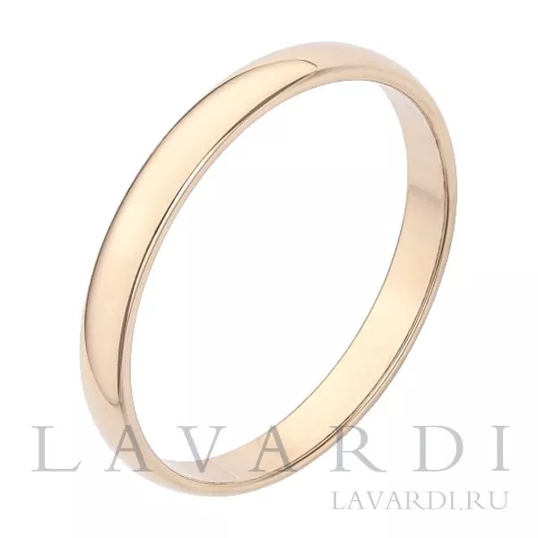 Классическое обручальное кольцо 2,5 мм 18 размер