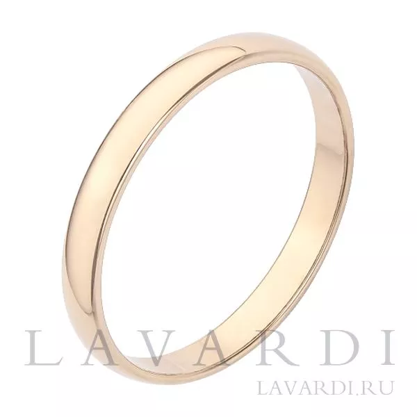 Классическое обручальное кольцо 2,5 мм 19 размер