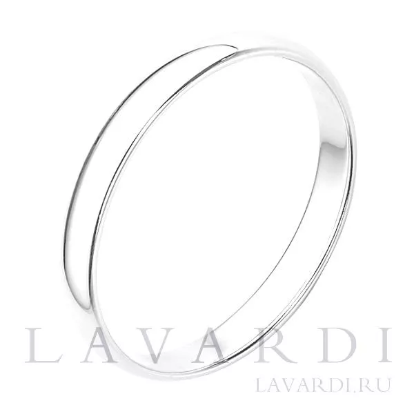 Классическое обручальное кольцо из белого золота 2,5 мм 24 размер