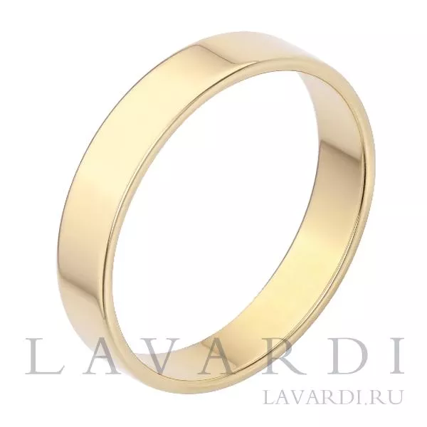 Прямое обручальное кольцо 4 мм 15.5 размер