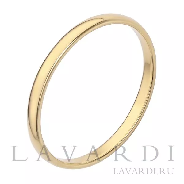 Классическое обручальное кольцо 2,2 мм 15 размер