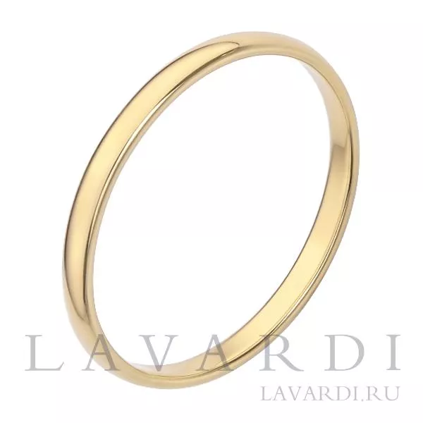 Классическое обручальное кольцо 2,2 мм 16 размер