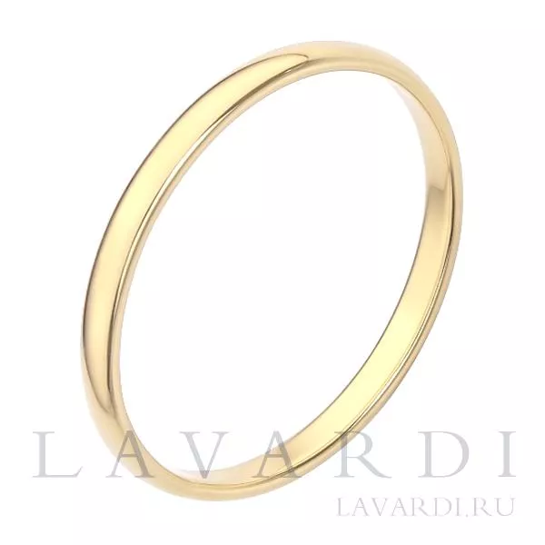 Классическое обручальное кольцо 2,2 мм 24 размер
