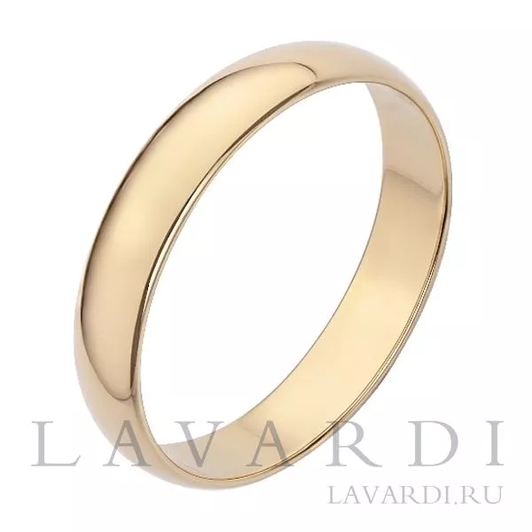 Классическое обручальное кольцо 4 мм 15 размер