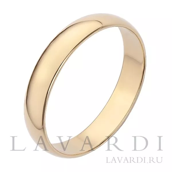 Классическое обручальное кольцо 4 мм 16.5 размер