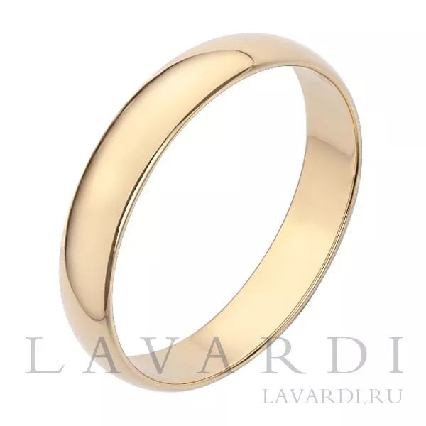 Классическое обручальное кольцо 4 мм 18 размер