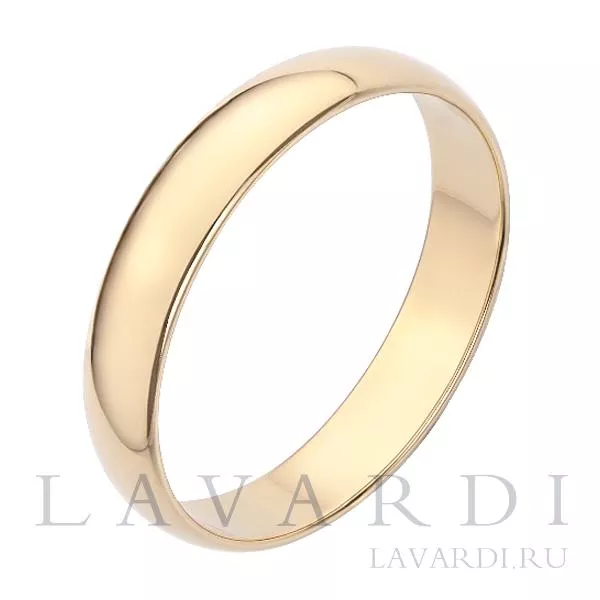 Классическое обручальное кольцо 4 мм 21 размер
