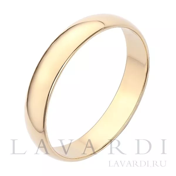 Классическое обручальное кольцо 4 мм 24 размер