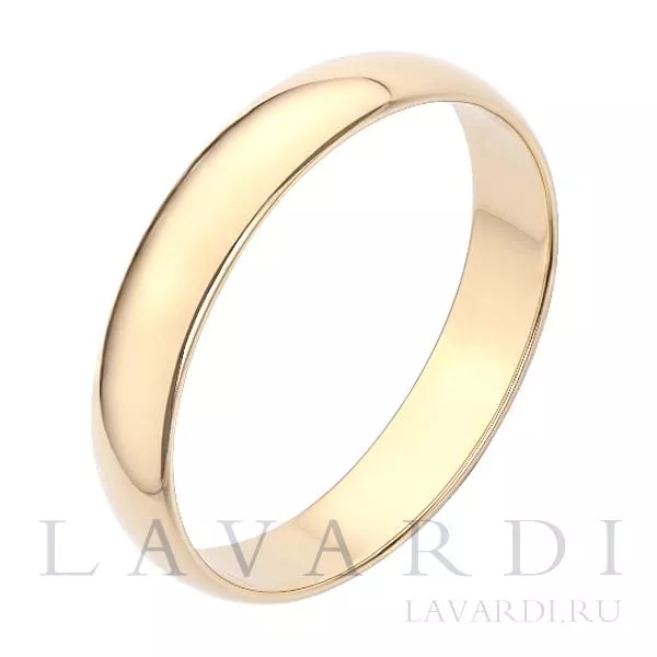 Классическое обручальное кольцо 4 мм 25 размер