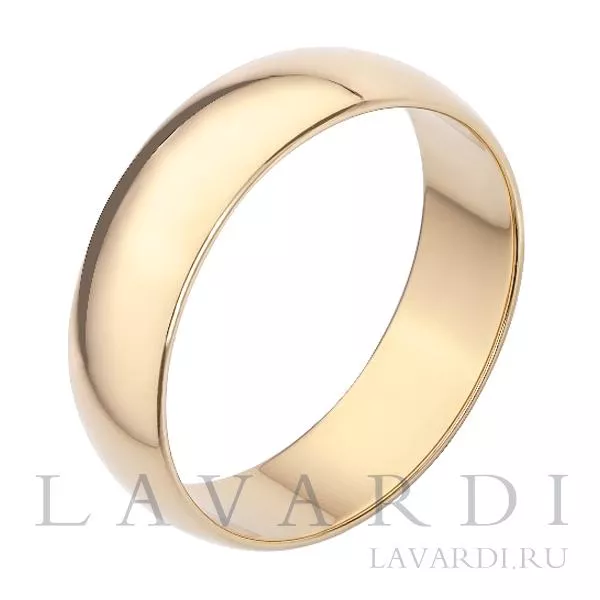 Классическое обручальное кольцо 6 мм 18 размер